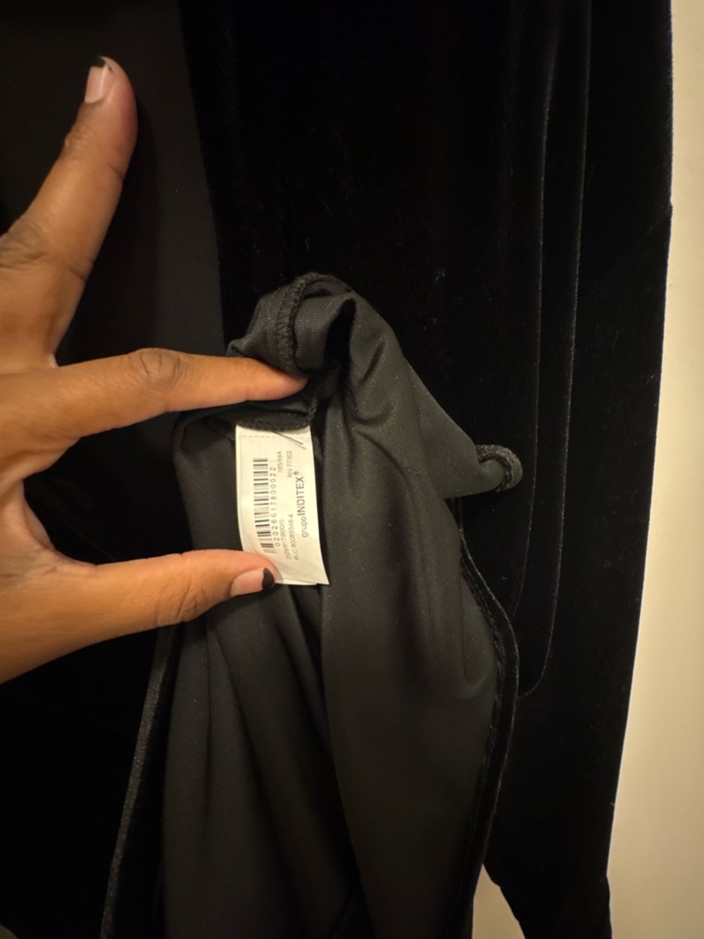 Zara Black Velvet Button-Front Mini Dress - Picture 10 of 10
